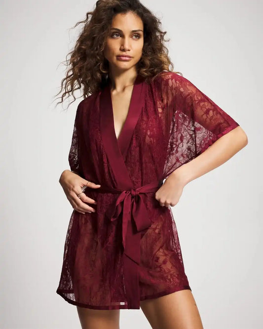 Lace And Silk Robe