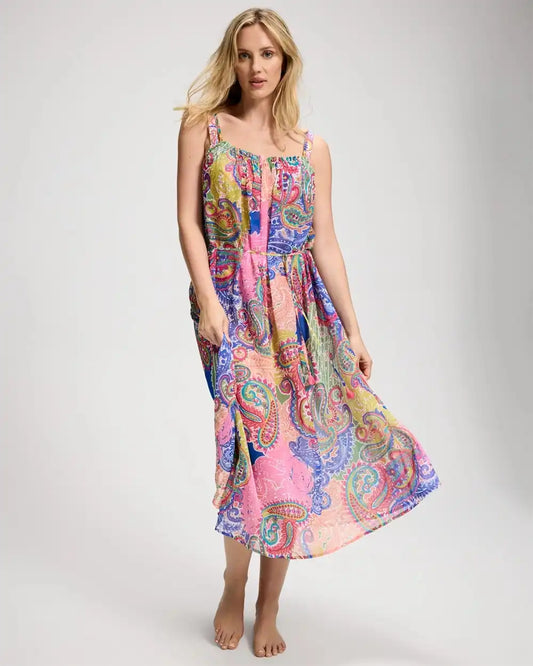 Bleu Rod Beattie La Vida Bohemia Shirred Swim Cover-Up Dress