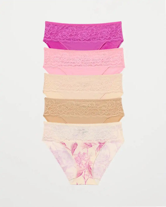 Edge Hipster Panty with Lace 5 Pack