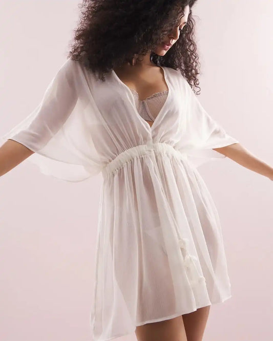 Soma's Sexiest Crinkle Chiffon Tie Robe