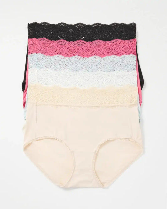 Crochet Lace Brief Panty Pack