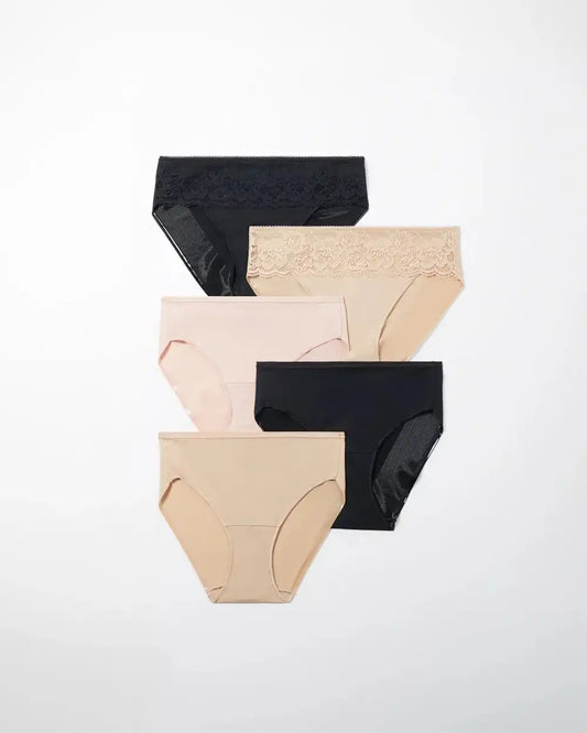 Hipster Panty with Lace 5 Pack