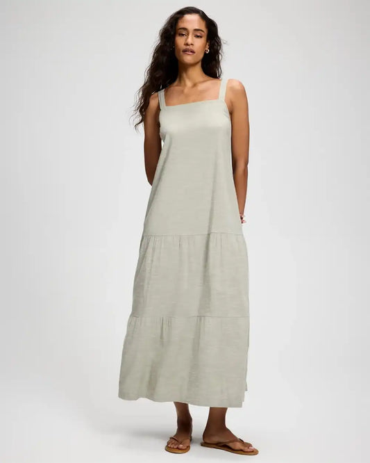 Beach Cotton Tiered Maxi Dress