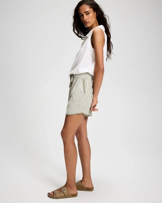 Beach Cotton Relaxed Blanket Stitch Shorts