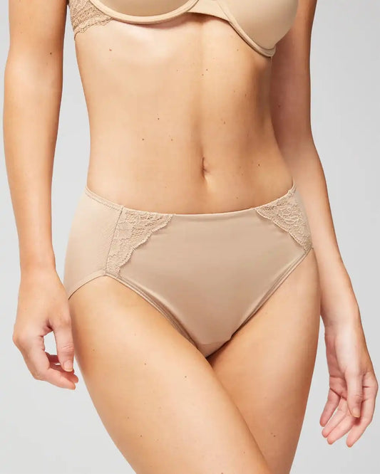 High-Leg Brief Panty with Lace
