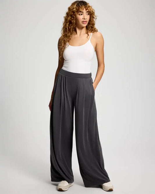 Sand Washed Wide Leg Pants