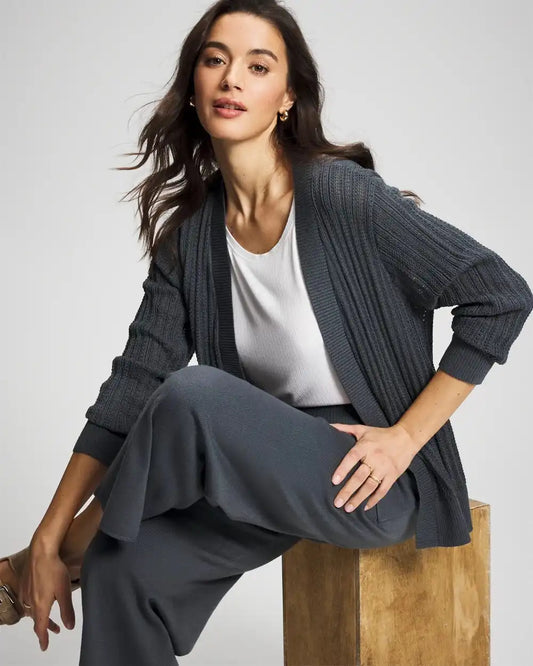Pointelle Sweater Wrap
