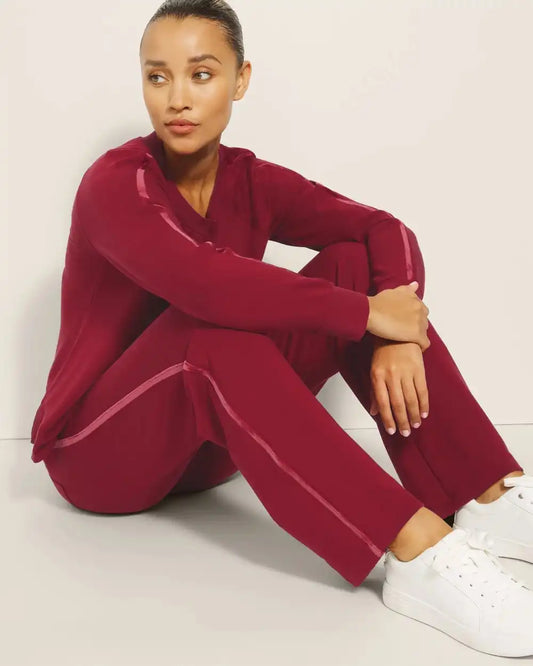 Ultra Soft Fleece Velour Trim Pant