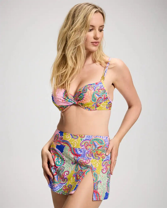 Bleu Rod Beattie La Vida Bohemia High-Waist Skirted Swim Bottom